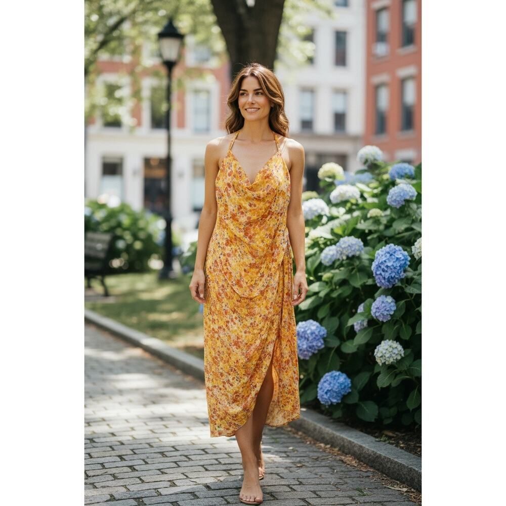 Staud Adele floral-print maxi dress, size small